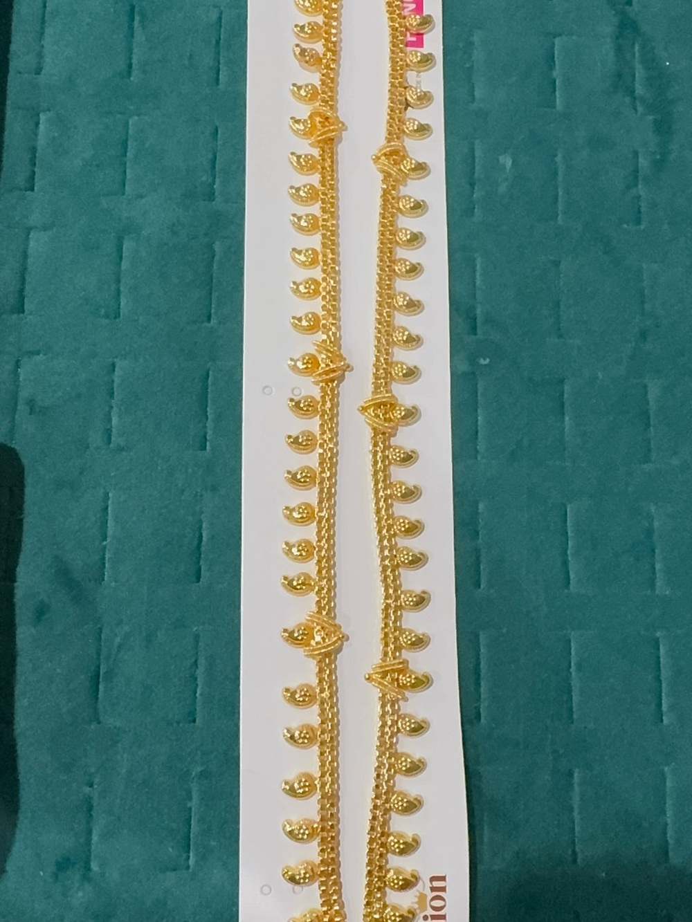 Fashion Jewelry Gold-Tone Layered Necklace with Teardrop Accents